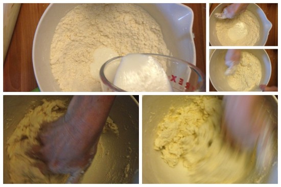 Mix in Buttermilk by hand